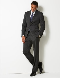 Grey Regular Fit Suit, , catlanding