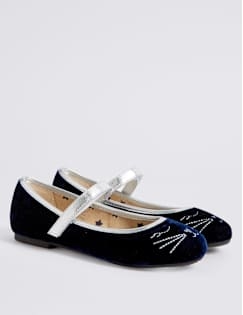Kids' Cross Bar Shoes, NAVY, catlanding