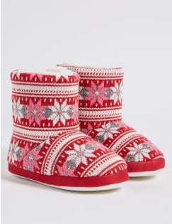 Kids&rsquo; Fairlise Slipper, RED, catlanding