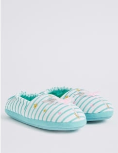 Kids&rsquo; Fairy Striped Slipper Shoes, MULTI, catlanding