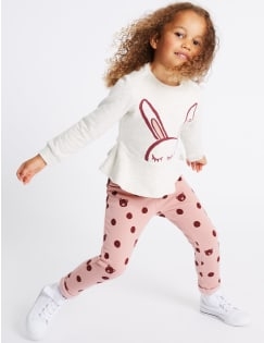 Cotton Rich Joggers (3 Months - 6 Years), PINK MIX, catlanding